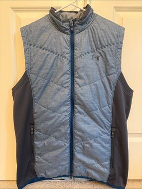 Under Armour Quilted Blue Front with Charcoal Sides Vest